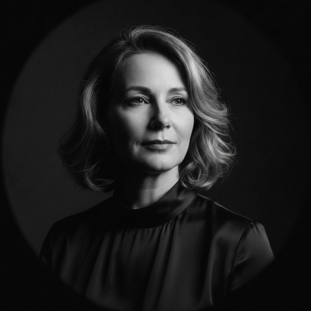 Black & White style AI headshot sample